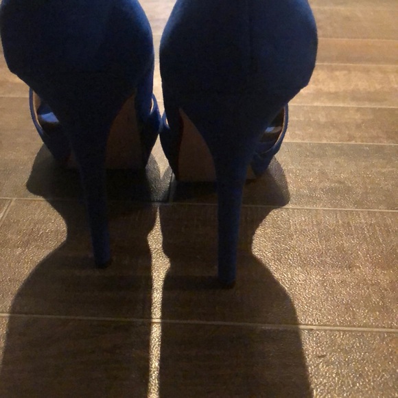 Zara cobalt blue suede sandals - Picture 5 of 5